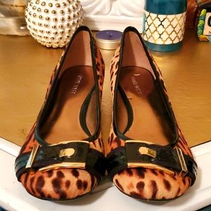 Nine West animal print small heel shoe